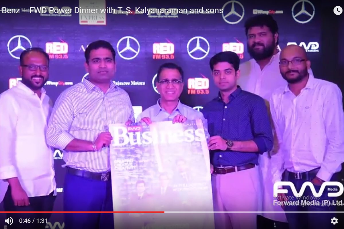 Mercedes Benz FWD Power Dinner with T.S. Kalyanaraman and Sons
