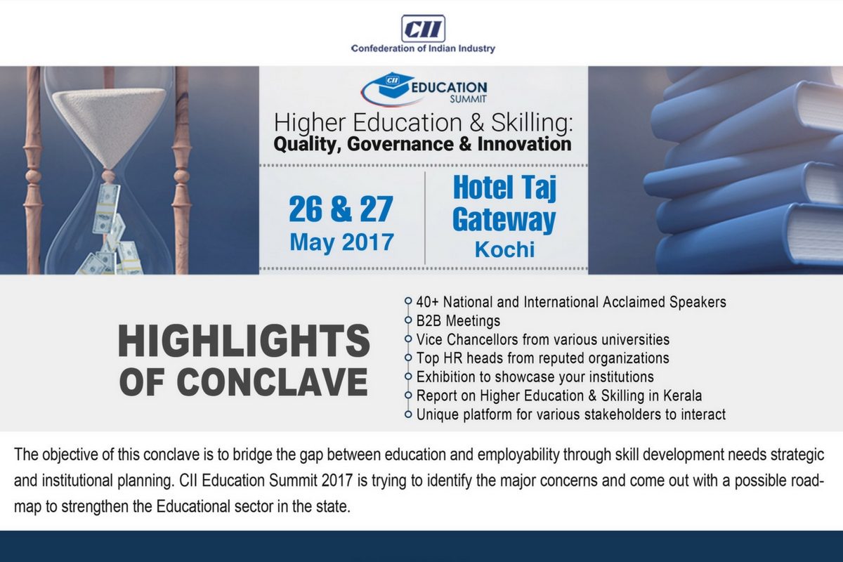 CII Education Summit 2017 to be Held in Kochi on May 26 & 27